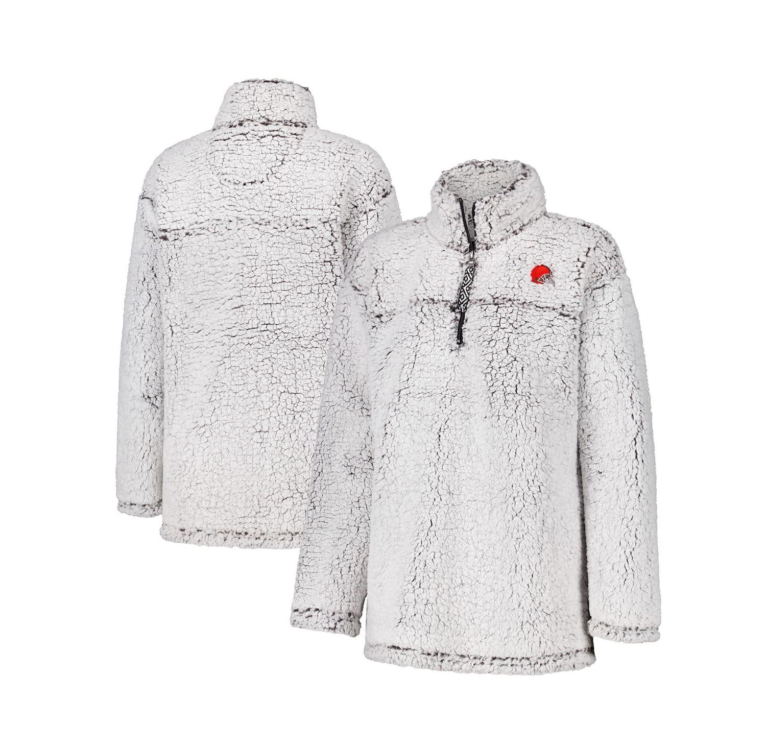Women's Gray Cleveland Browns Sherpa Full-Zip Jacket