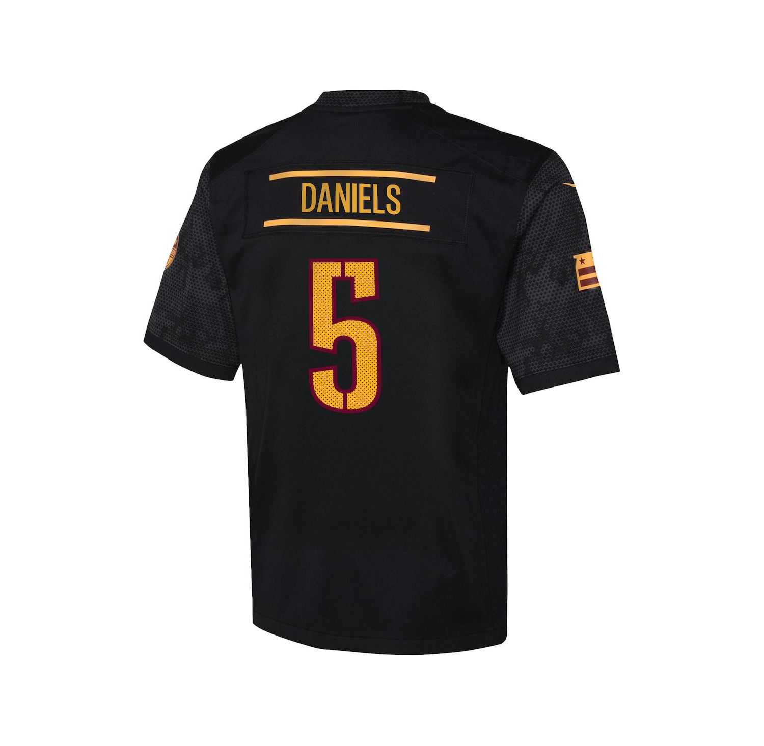 Big Boys and Girls Jayden Daniels Black Washington Commanders Alternate Game Jersey