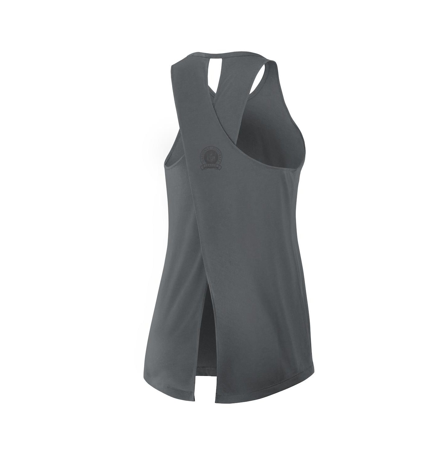 Женский топ Nike Gray Carolina Panthers Glory Crisscross Performance — фото 3