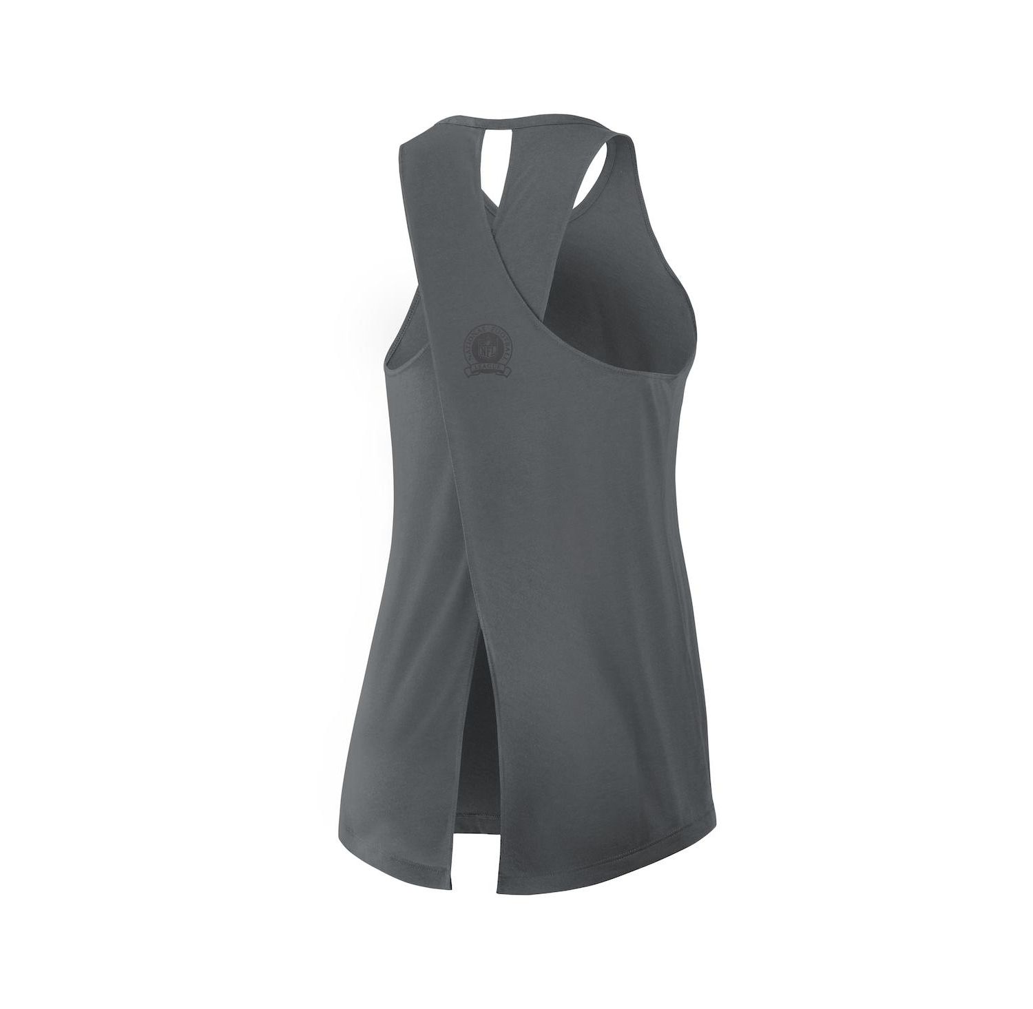 Women's Gray Carolina Panthers Glory Crisscross Performance Tank Top