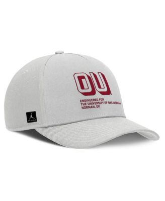 Men's Gray Oklahoma Sooners 2025 Sideline Dust Pinched Rise Adjustable Hat