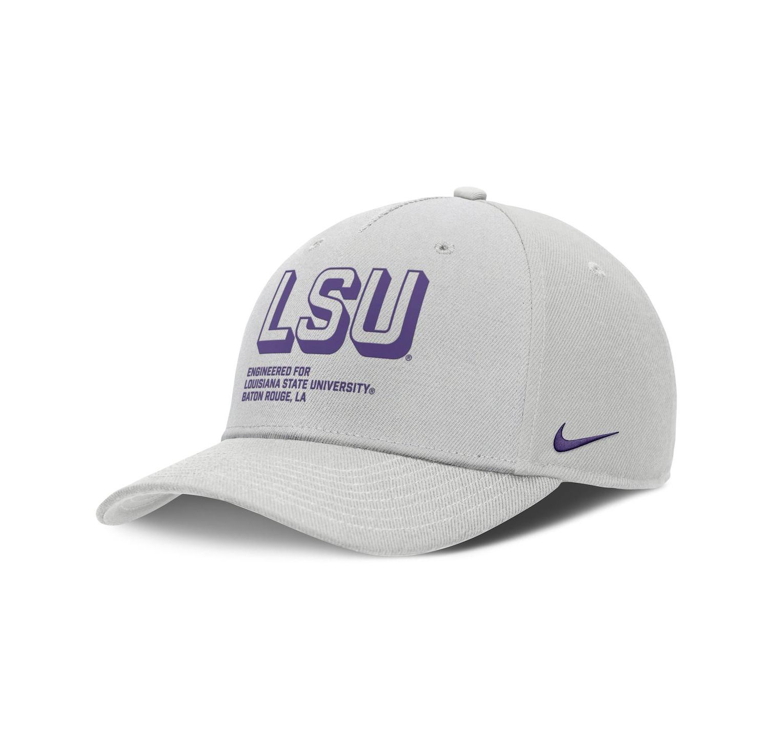 Men's Gray LSU Tigers 2025 Sideline Dust Pinched Rise Adjustable Hat