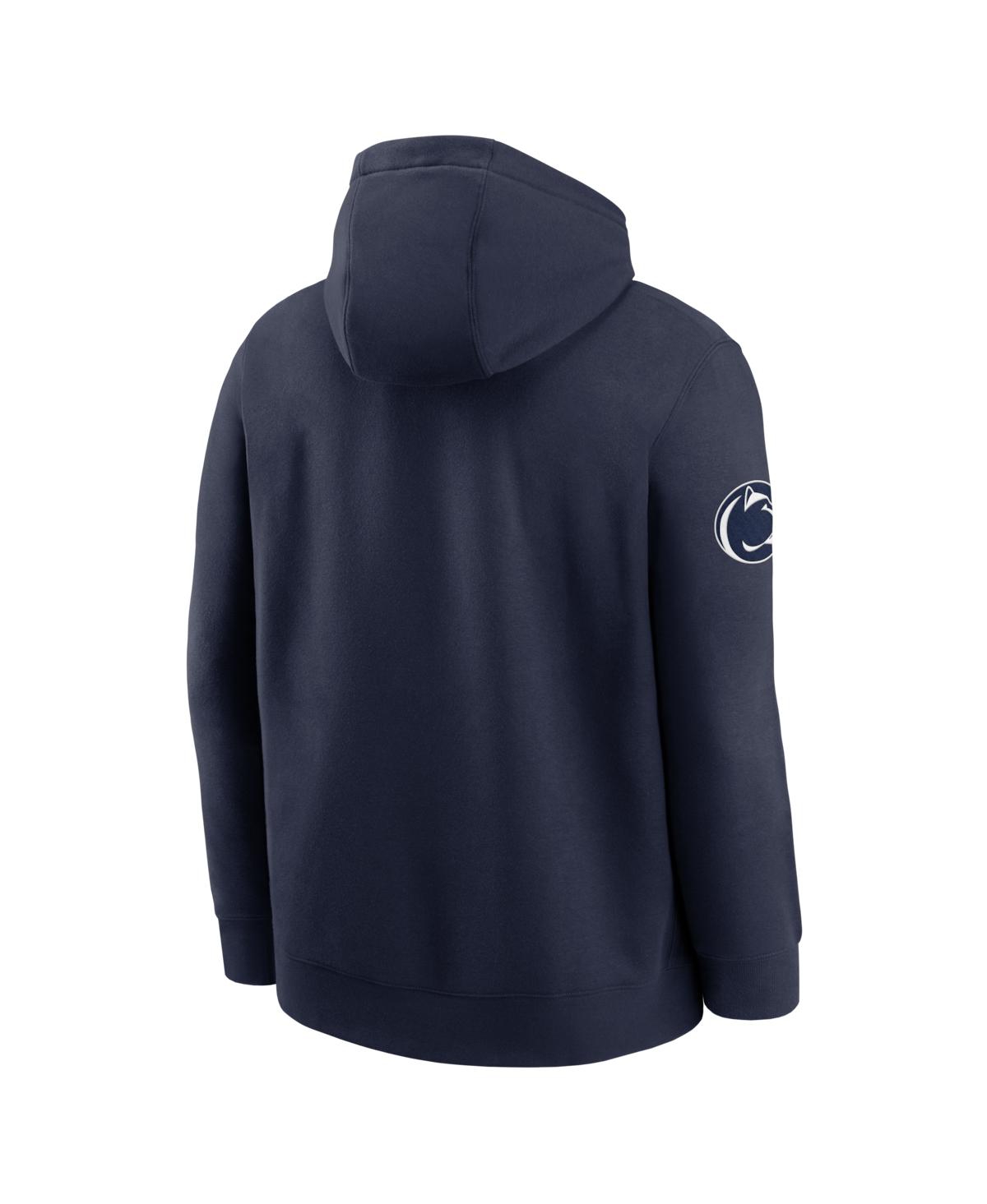 Nike Navy Penn State Nittany Lions 2025 Sideline Club Fleece Pullover Hoodie In Blue