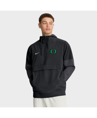 Nike - Men's Black Oregon Ducks Anorak Half-Zip Hoodie Jacket