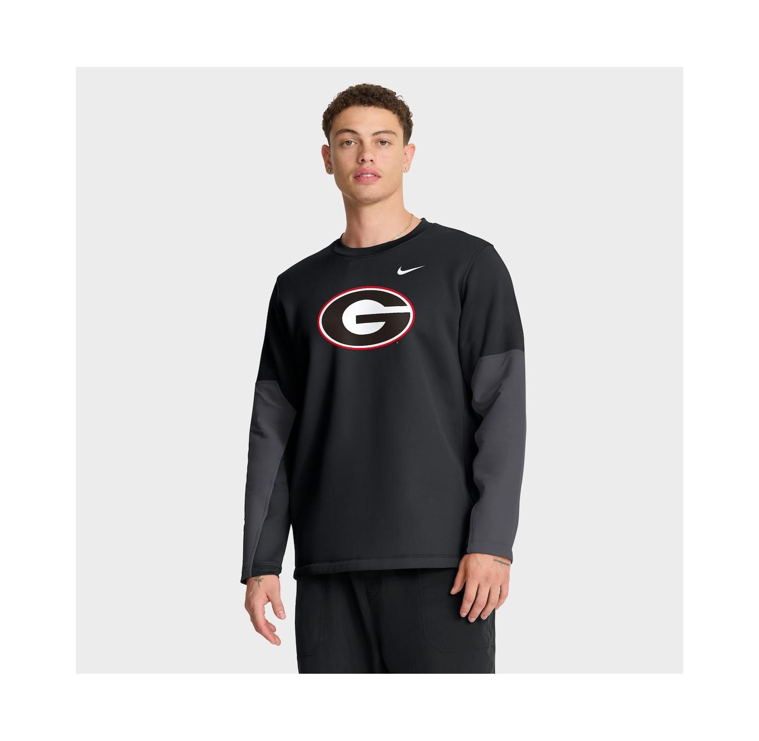 Men's Black Georgia Bulldogs 2025 Sideline Coach Performance Long Sleeve T-Shirt