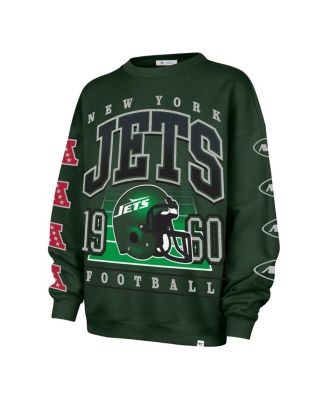 Women's Green New York Jets Go Big Oversized Pullover Sweatshirt