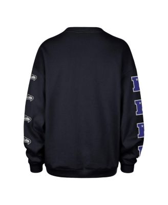 Women's College Navy Seattle Seahawks Go Big Oversized Pullover Sweatshirt