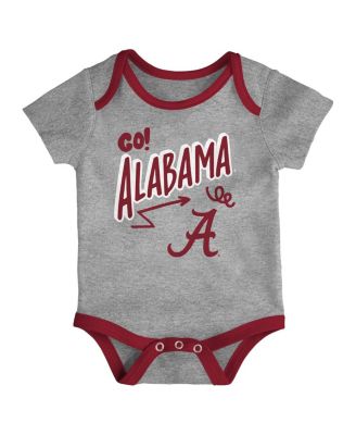 Baby Boys and Girls 3-Pack Alabama Crimson Tide All Day Play Bodysuit Set
