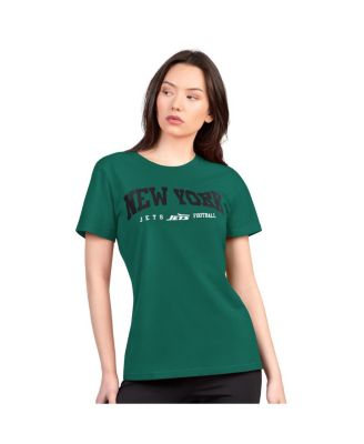 G-III 4Her by Carl Banks - Women's Green New York Jets Super-Slim Lightweight Winning Crew T-shirt