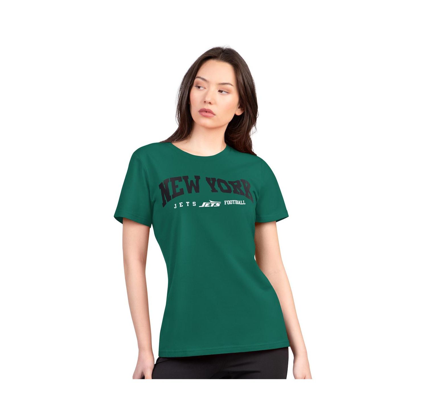 Women's Green New York Jets Super-Slim Lightweight Winning Crew T-Shirt