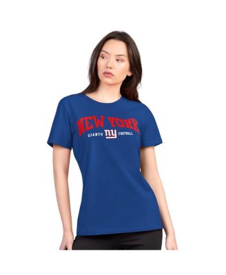 G-III 4Her by Carl Banks - Women's Royal New York Giants Super-Slim Lightweight Winning Crew T-shirt