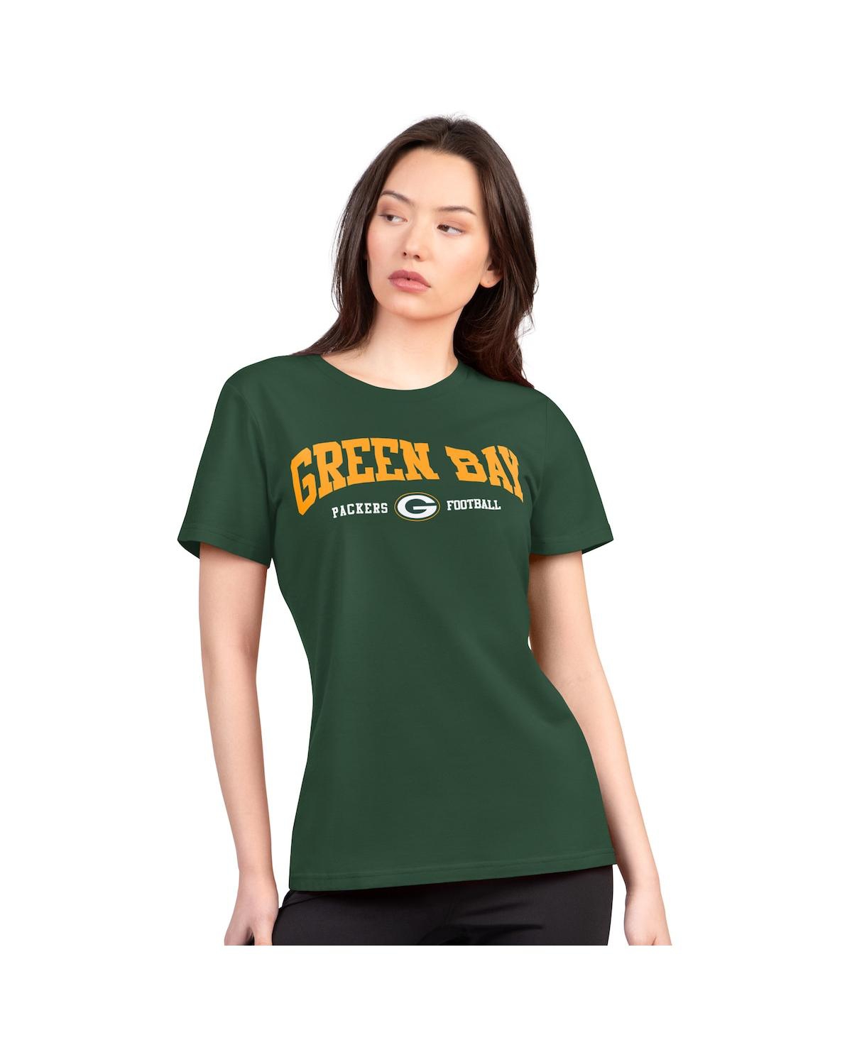 G-iii 4her By Carl Banks Women's Green Green Bay Packers Super-slim Lightweight Winning Crew T-shirt In Green