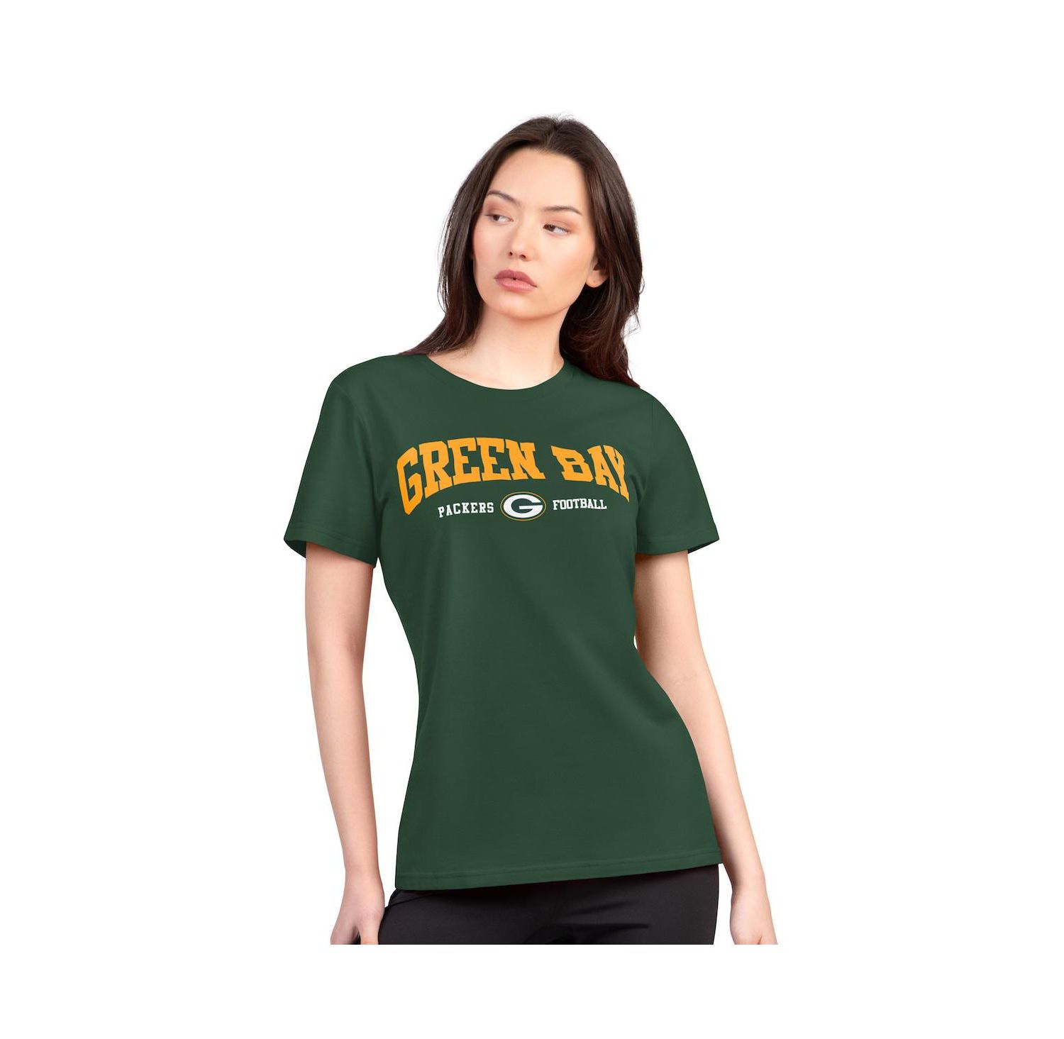 Women's Green Green Bay Packers Super-Slim Lightweight Winning Crew T-Shirt