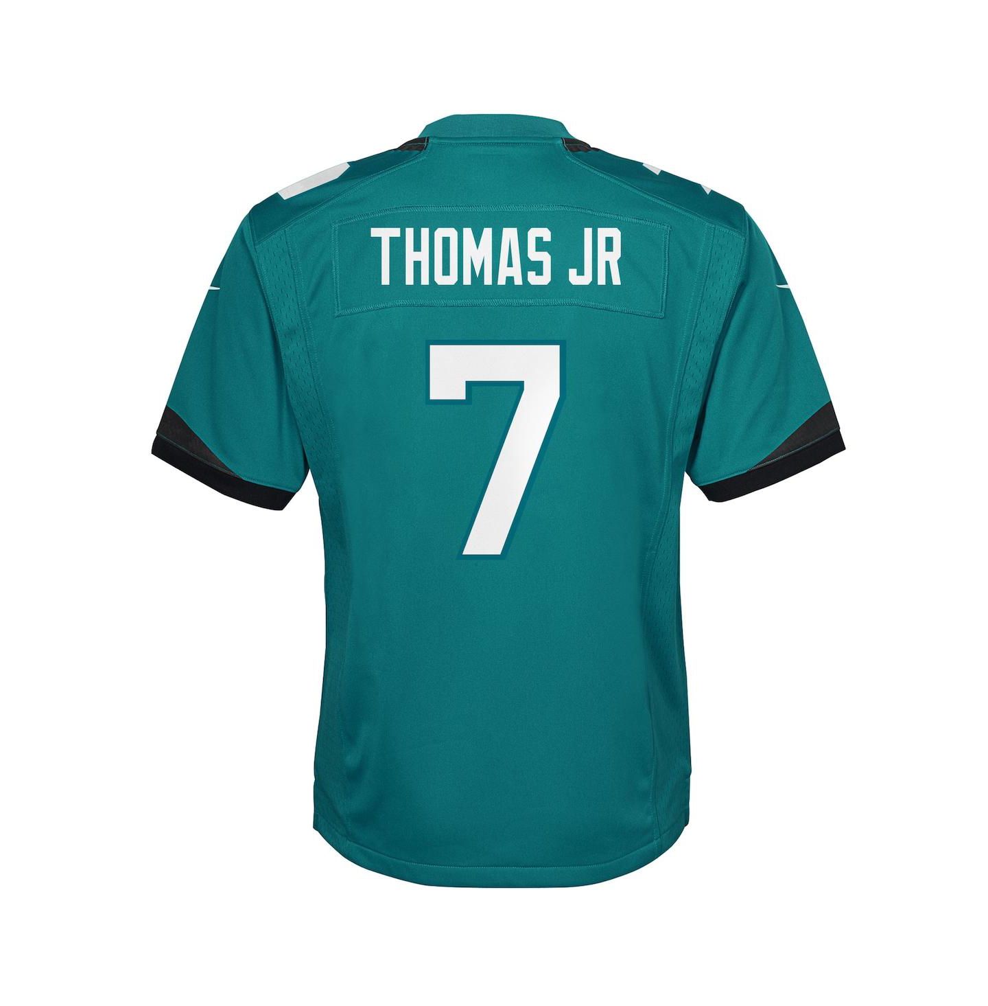 Детское джерси Nike Big Boys and Girls Brian Thomas Jr. Teal Jacksonville Jaguars Team Game Jersey — фото 3