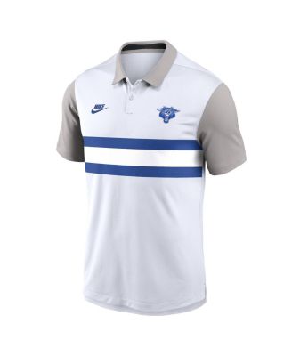 Men's White/Gray Kentucky Wildcats Athletic Prep Legacy Logo Vapor Performance Polo Shirt