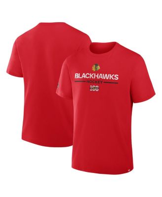 Fanatics - Men's Red Chicago Blackhawks Centennial Celebration T-shirt