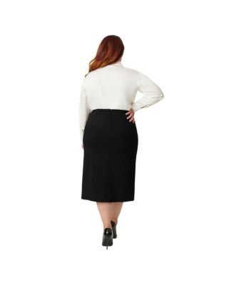 Plus Size Asymmetrical Pencil Skirt