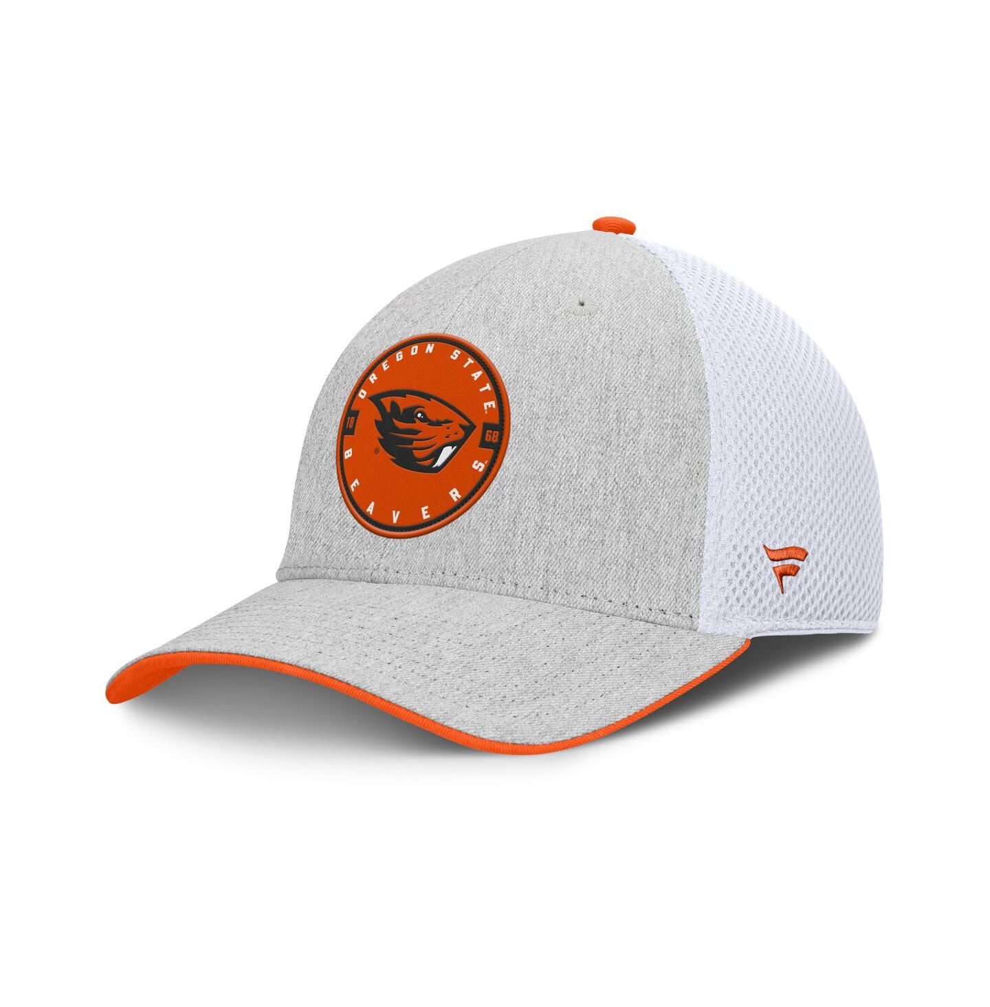 Мужская кепка Fanatics Heather Gray Oregon State Beavers Trigger Flex Hat — фото 1