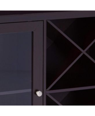 Wine Bar Cabinet for Liquor and Coffee Buffet, Sideboard with Storage Shelves for Dining Living Room Kitchen