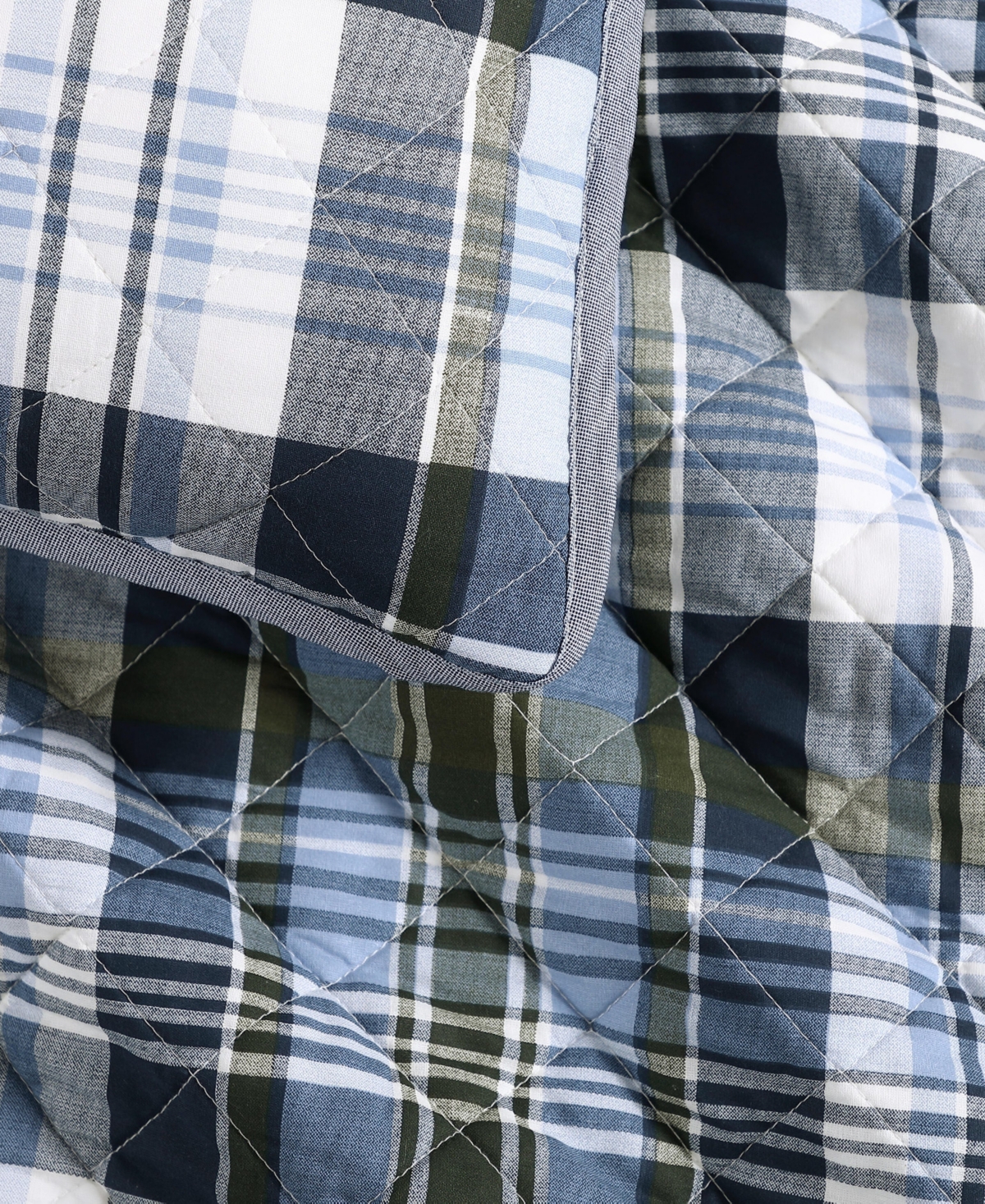 Tommy Hilfiger Bleecker Plaid Cotton Reversible 3-Pc. Quilt Set