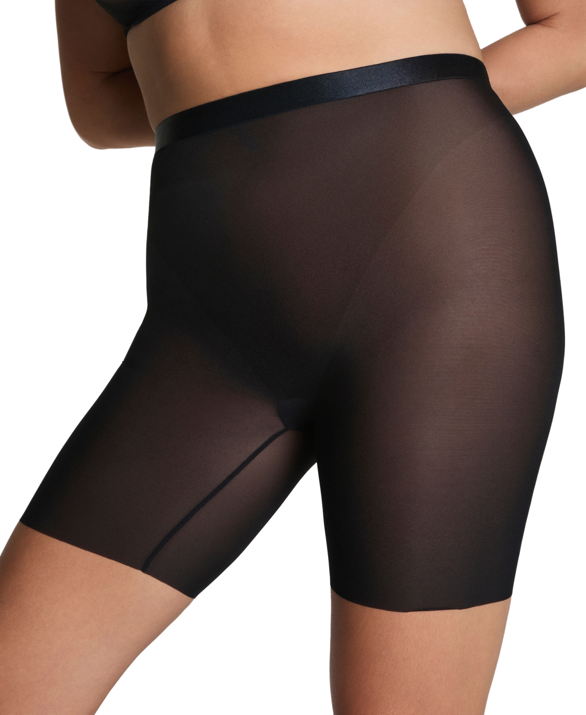 Spanx Mid Thigh Shorts In Black
