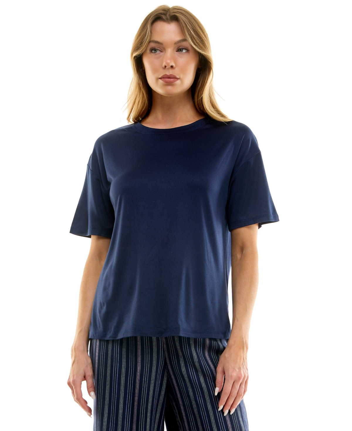 Roudelain Women's Drop Shoulder Crew Neck T-shirt In Blue