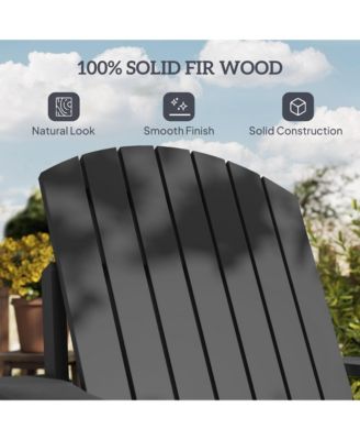 Wood Adirondack Chair, Wooden Outdoor & Patio Seating,