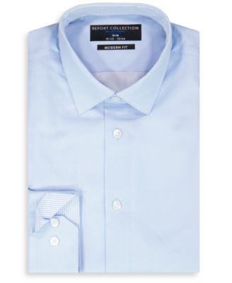 Men's Long Sleeve 4-Way Geo Print Stretch Dress Shirt