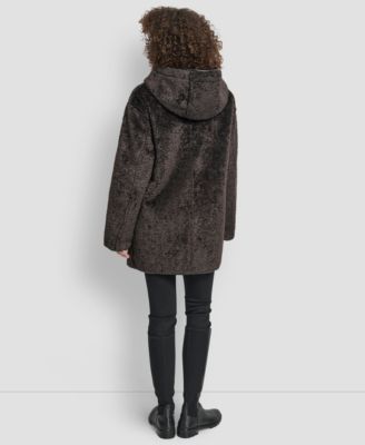 Petite Hooded Toggle Coat