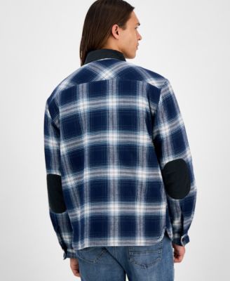 Men's Rodgers Long-Sleeve Snap-Front Plaid Shirt Jacket, Macy's Exclusive