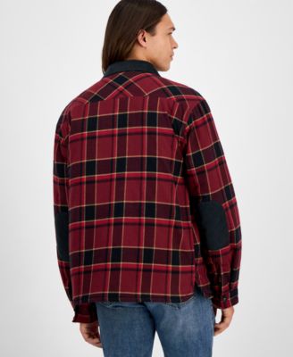 Men's Gurley Long Sleeve Snap-Front Plaid Shirt Jacket, Macy's Exclusive
