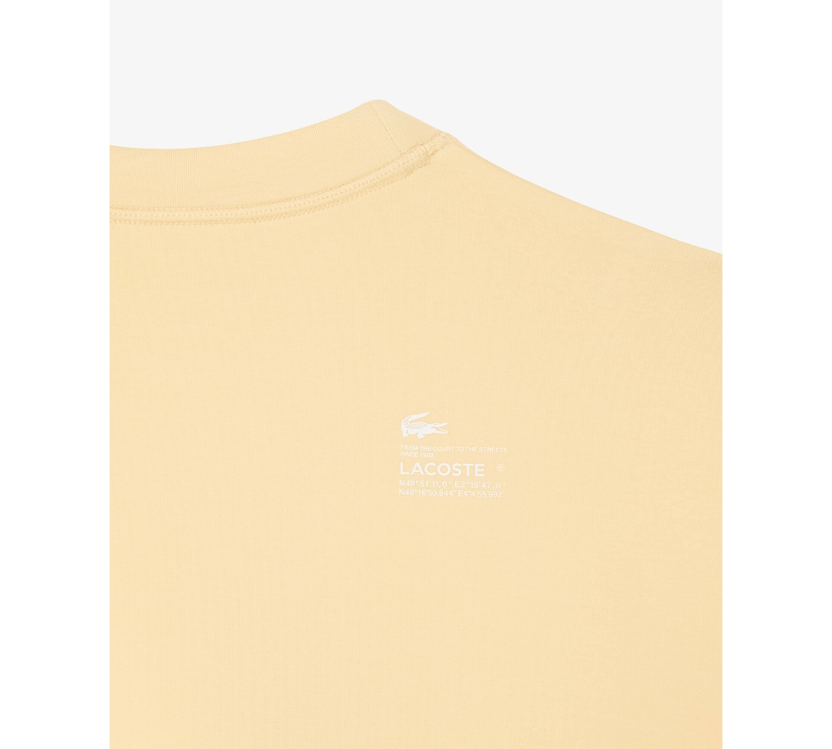 Lacoste Usa Women's Crewneck Logo Long-sleeve Sweatshirt In Yellow