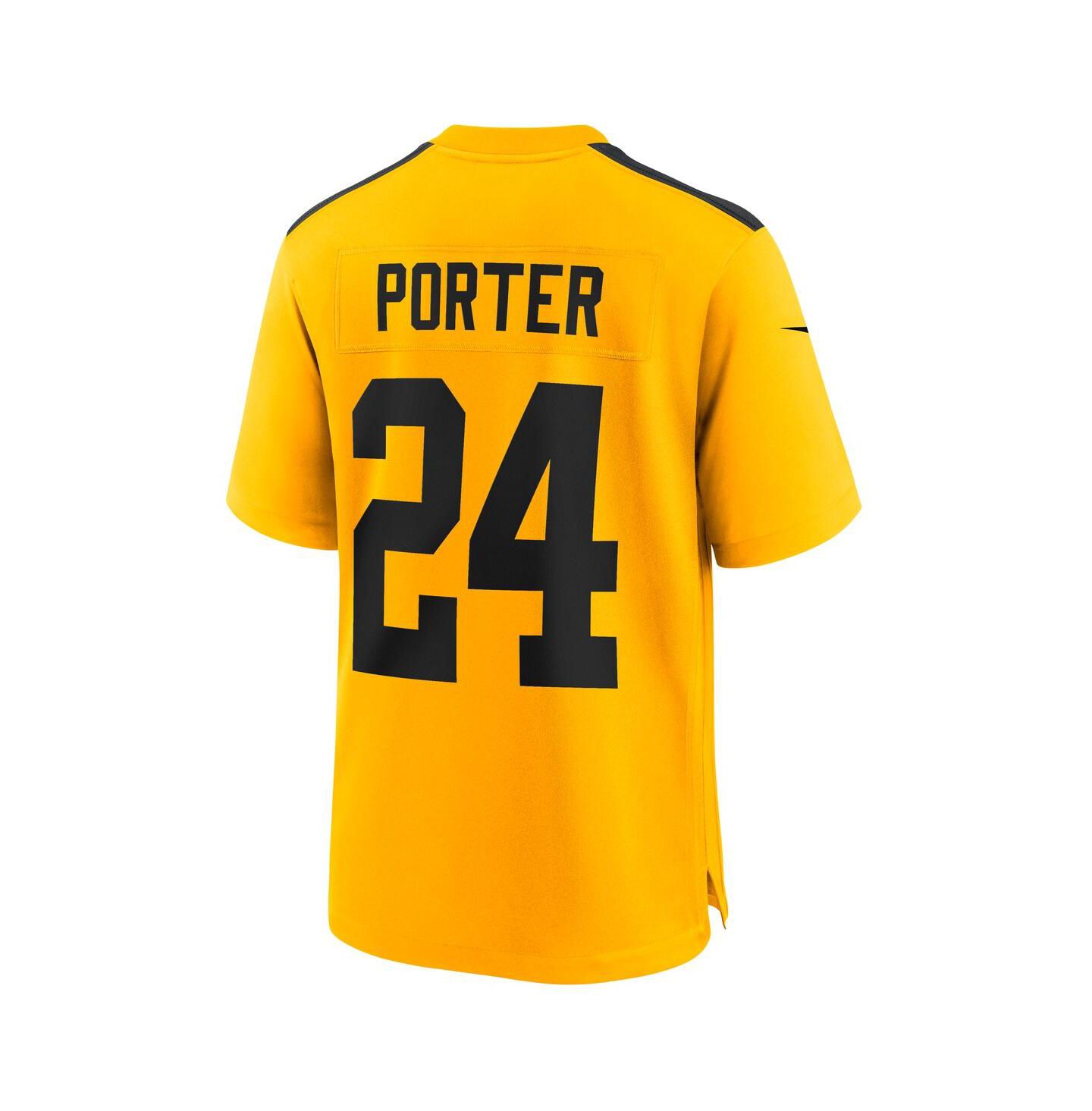 Мужской топ Nike Joey Porter Jr. Gold Pittsburgh Steelers Alternate 1933 Throwback Game Jersey — фото 3