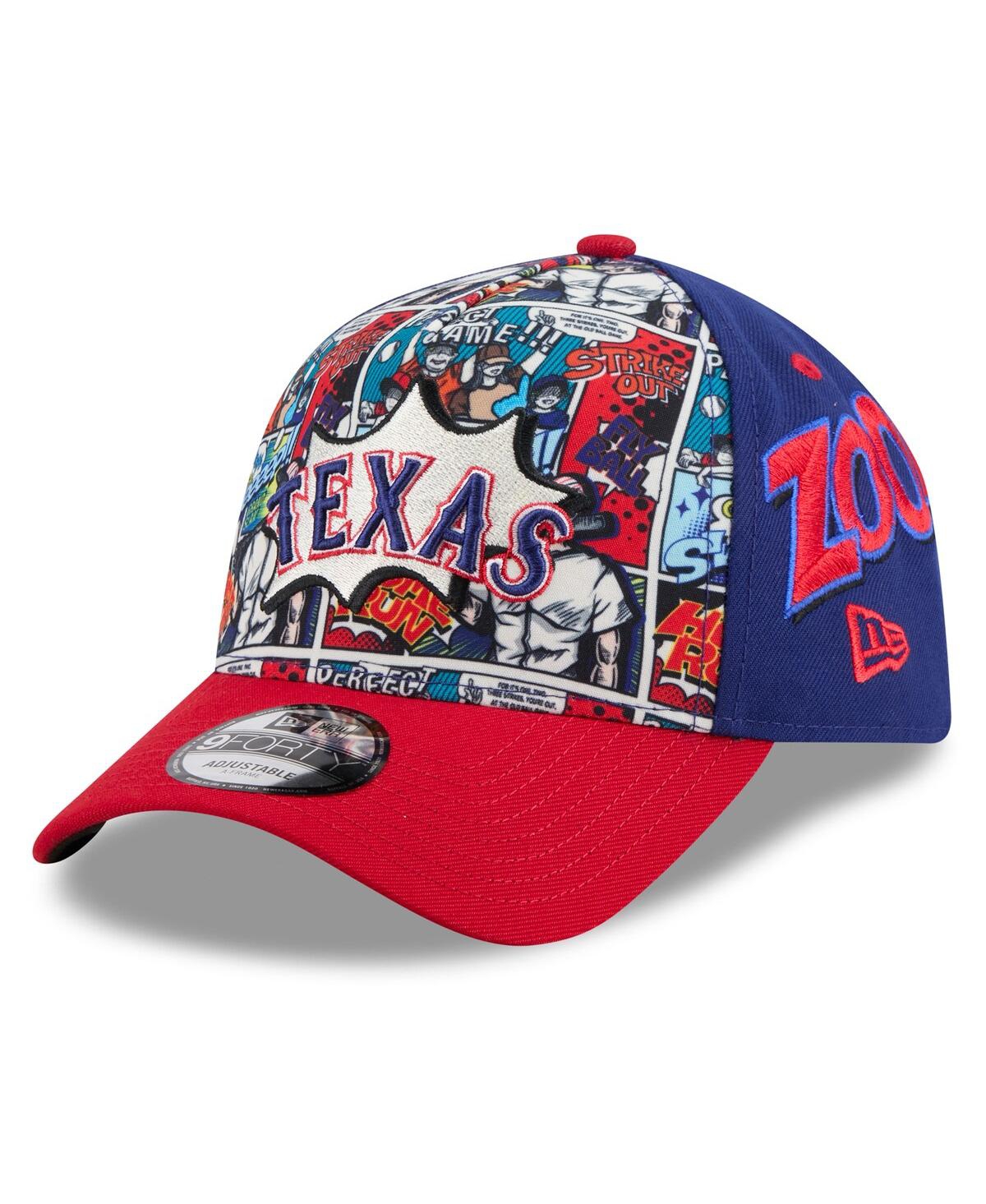 New Era Big Boys and Girls Royal/Red Texas Rangers 2025 Mlb Diamond Hero Edition A-Frame 9FORTY Adjustable Hat
