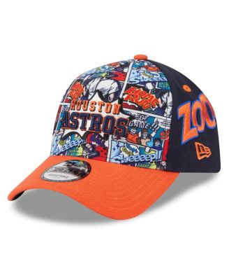 New Era - Big Boys and Girls Navy/Orange Houston Astros 2025 MLB Diamond Hero Edition A-Frame 9FORTY Adjustable Hat