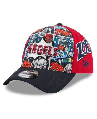 New Era - Big Boys and Girls Red/Navy Los Angeles Angels 2025 MLB Diamond Hero Edition A-Frame 9FORTY Adjustable Hat