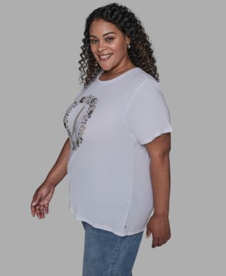 Plus Size Paris Logo Short Sleeve T-Shirt