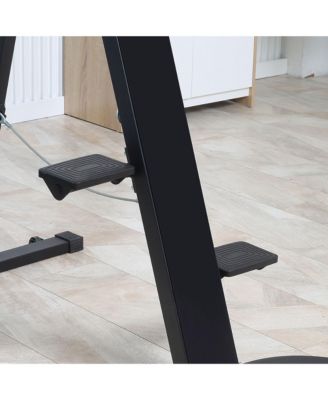 Folding Vertical Climber Height Adjustable with LCD Monitor and Wheels