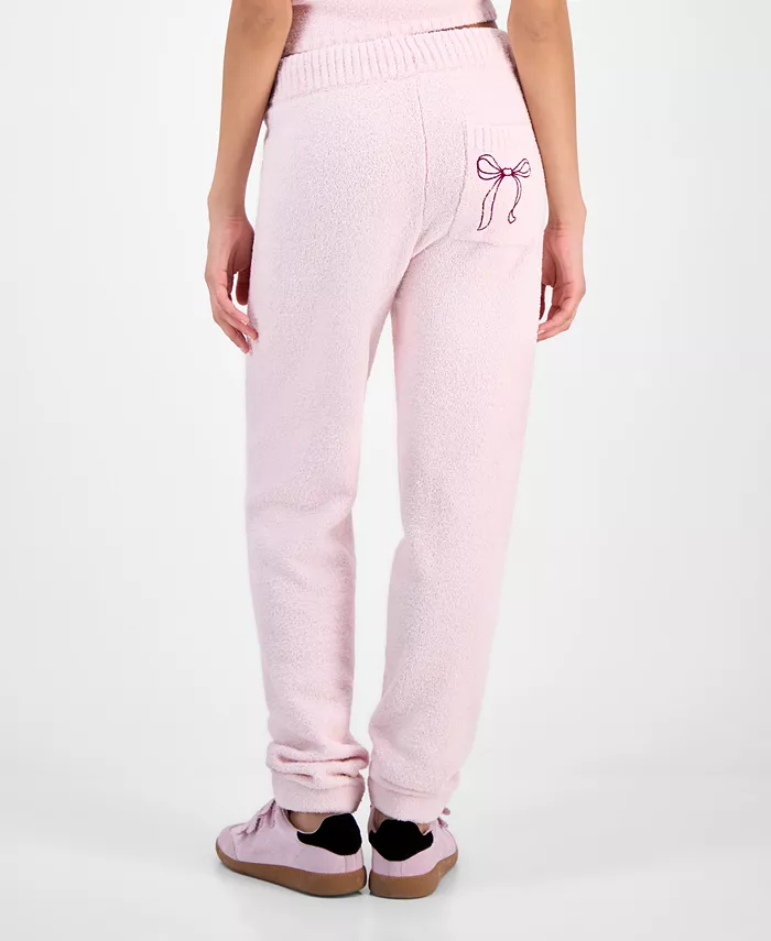 Juniors' Teddy-Knit Drawstring Jogger Pants - thumbnail 5