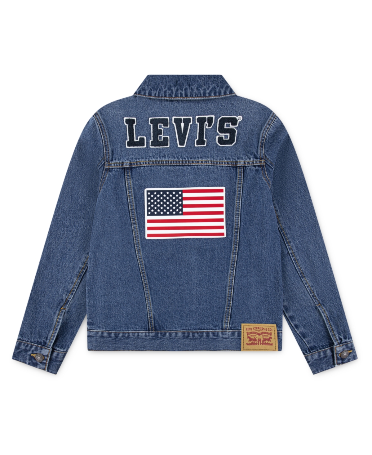 Levi's Blue Jacket For Kids With Logo In Blue