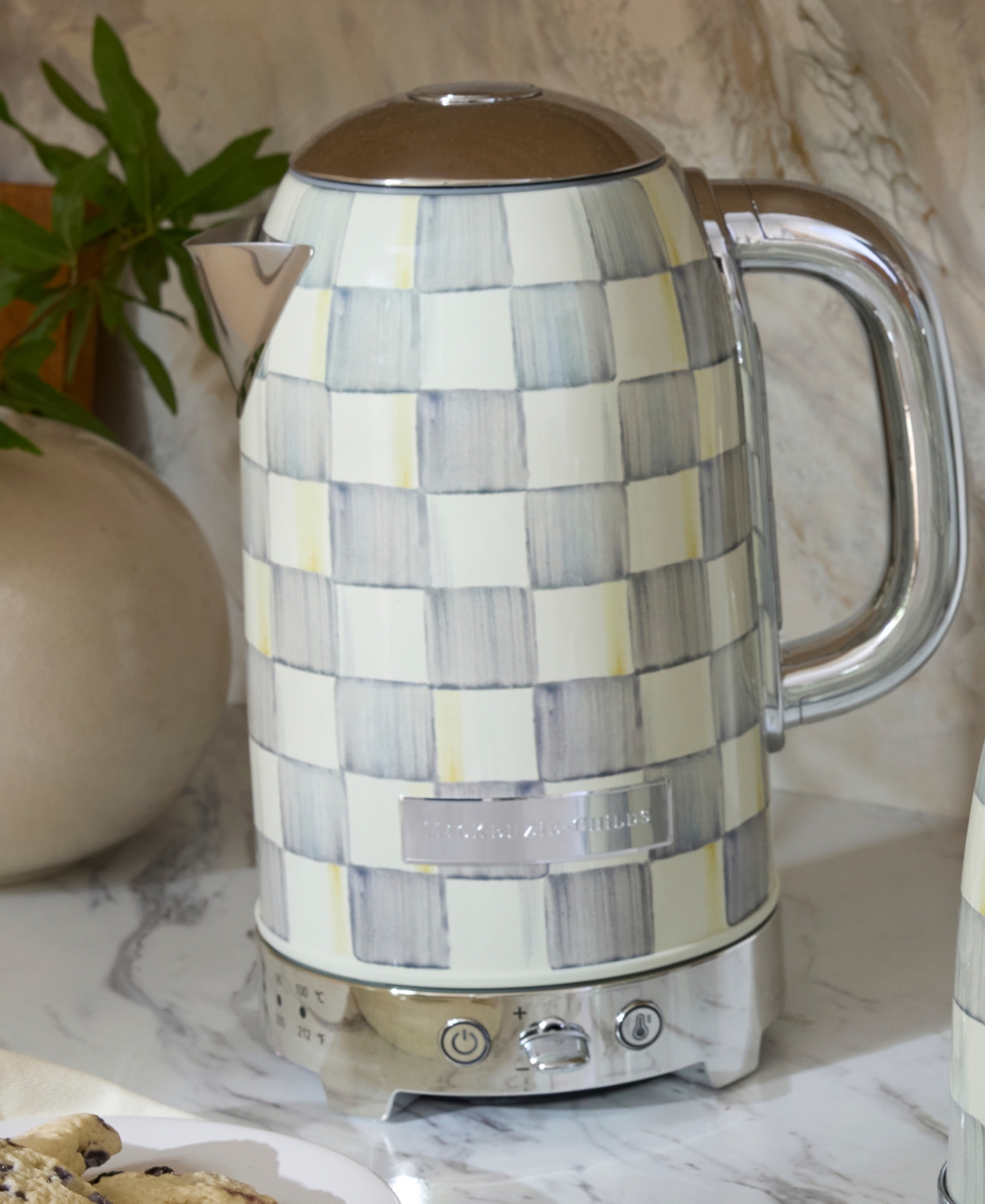 MacKenzie-Childs Sterling Check Electric Kettle
