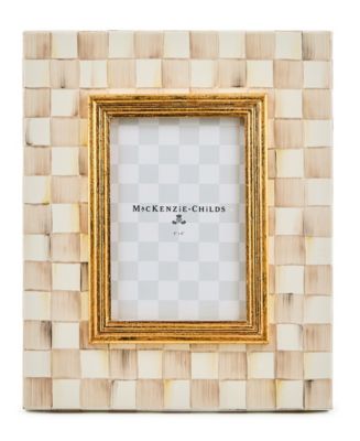 MacKenzie-Childs Mocha Check Frame, 4" x 6"