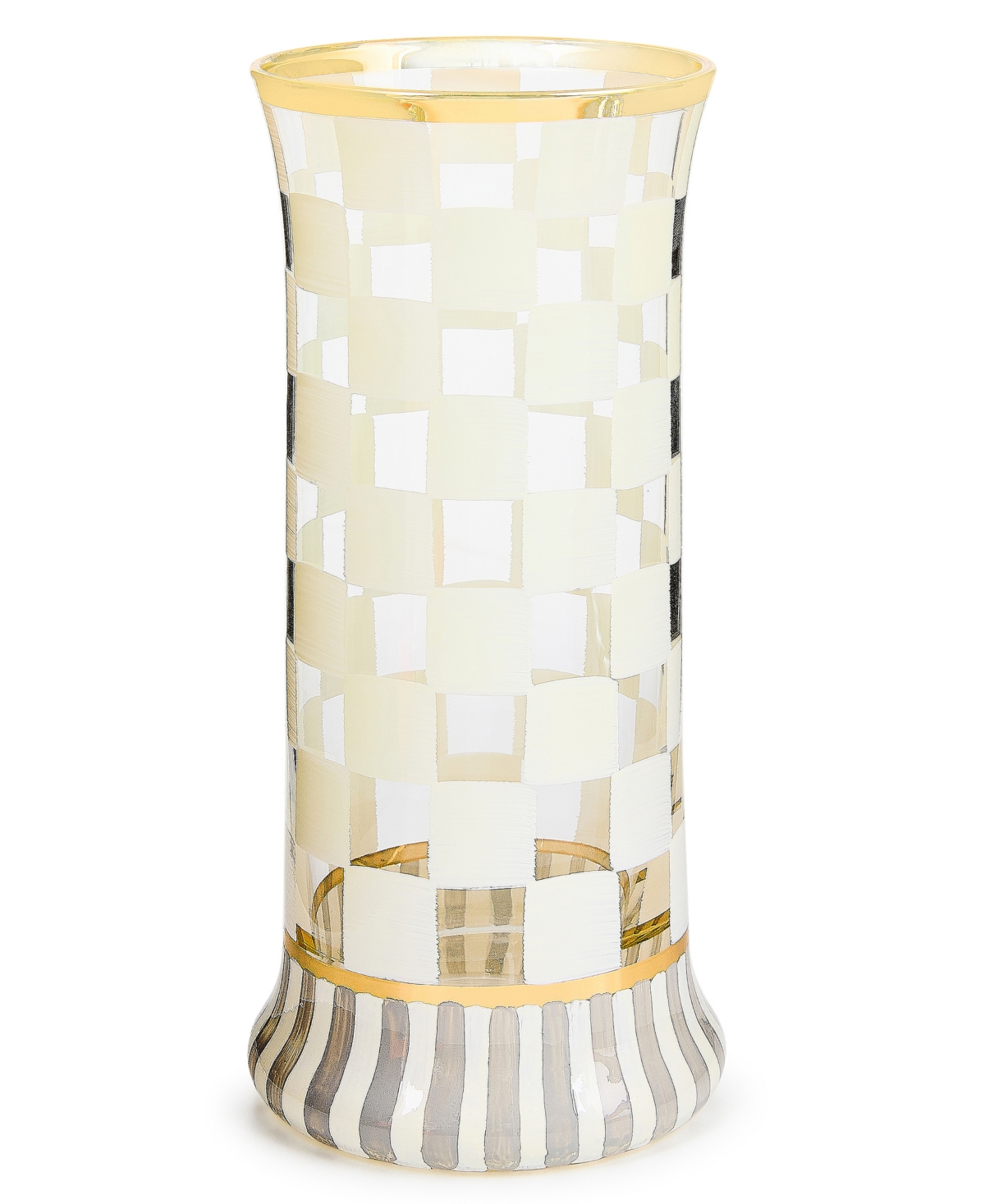 Mackenzie-childs Carnival White Highball Glass, Set Of 2 In Multi
