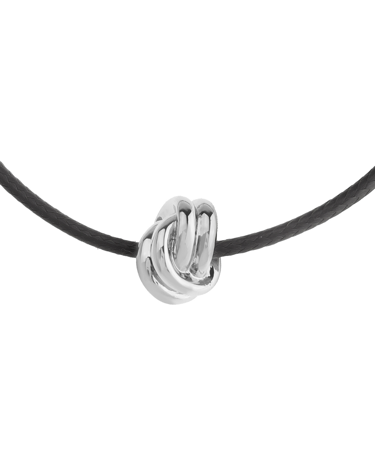 Steve Madden Black Knot Friendship Slider Bracelet In Black