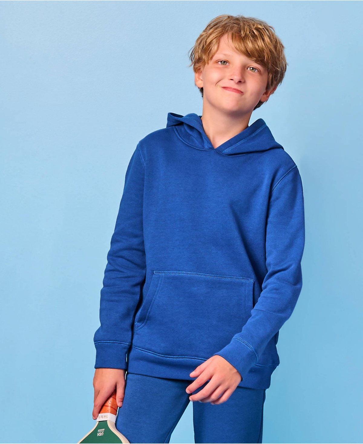 Lands' End Girls Fleece Hooded Sweatshirt - Midnight blue