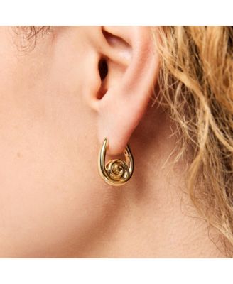 Gold Statement Earrings - Ariel Hoops