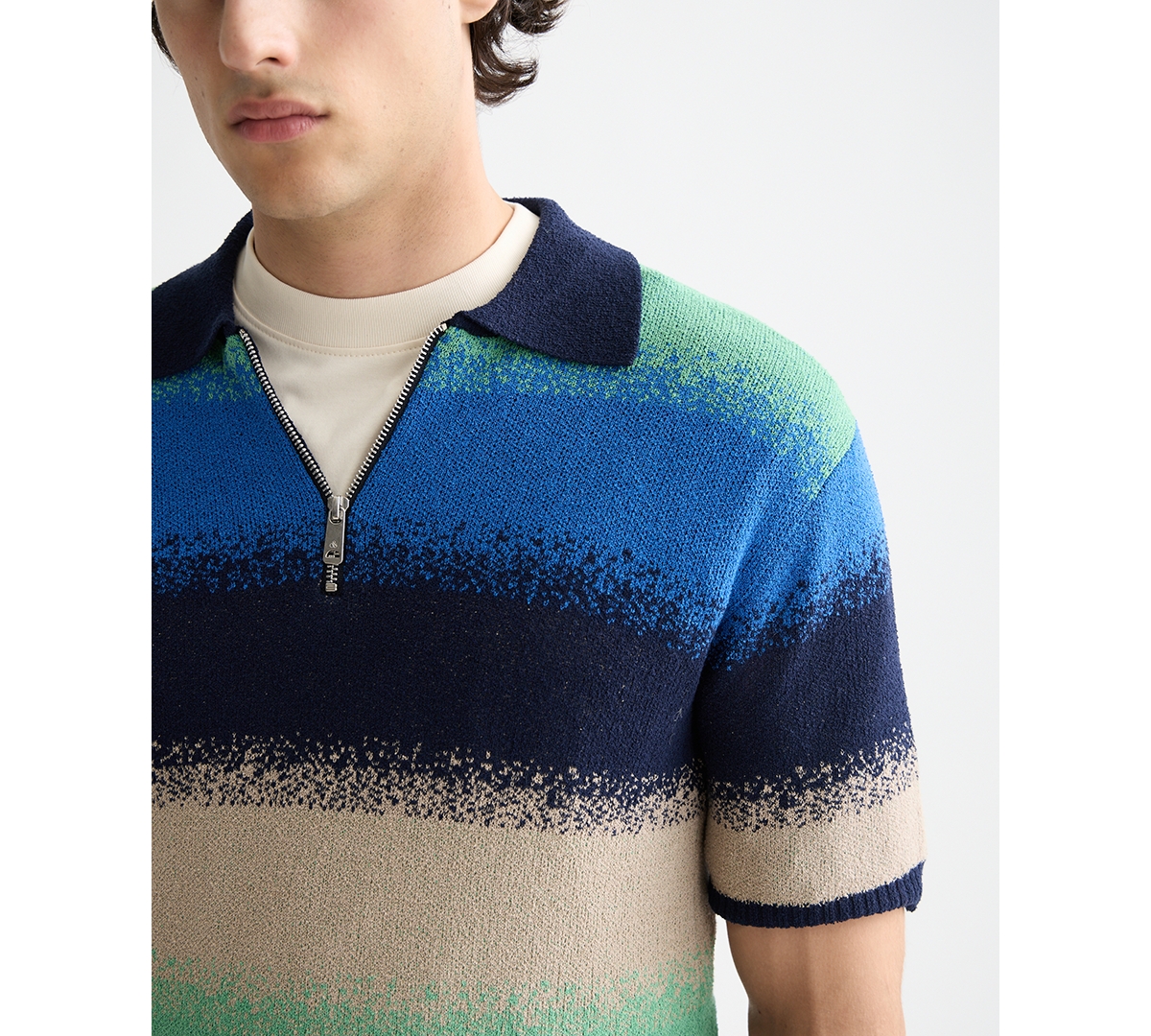 Scotch & Soda Men's Relaxed Fit Short Sleeve Striped Polo Shirt In Multi