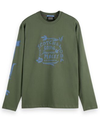 Men's Relaxed Fit Artwork Long Sleeve T-Shirt 