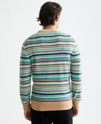 Men's Striped Long Sleeve Sweater