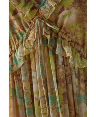 Chiffon Ruffle Strappy Floaty Maxi Dres